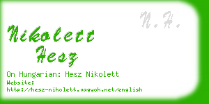 nikolett hesz business card